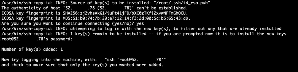 Install Public key with ssh-copy-id